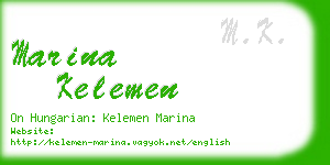 marina kelemen business card